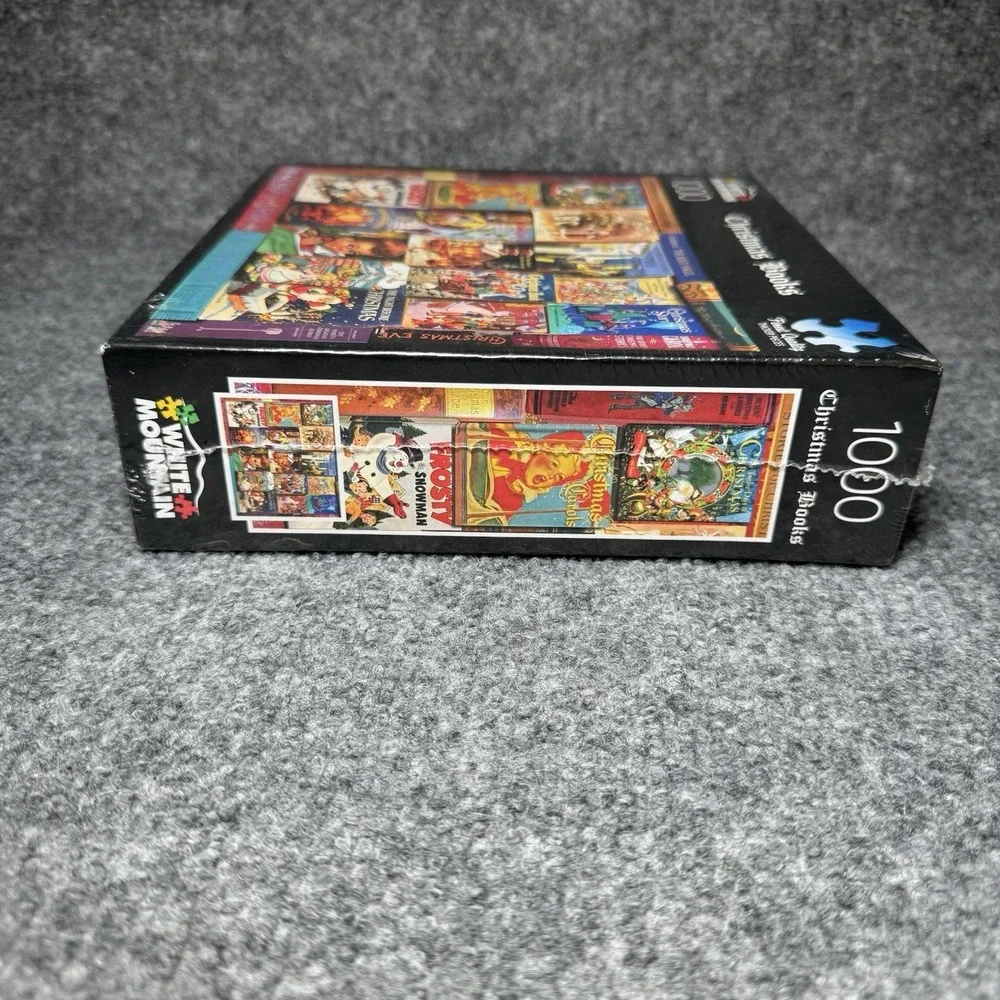 White‎ Mountain 1000 Piece Puzzle CHRISTMAS BOOKS, Frosty, Christmas Carol NEW